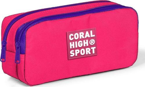 Sport İki Gözlü Neon Mercan Kalem Çantası