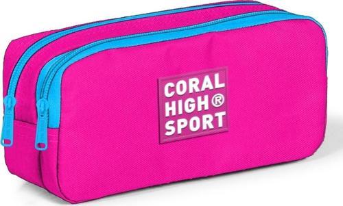 Sport İki Gözlü Neon Pembe Kalem Çantası
