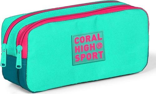 Sport İki Gözlü Su Yeşili Kalem Çantası