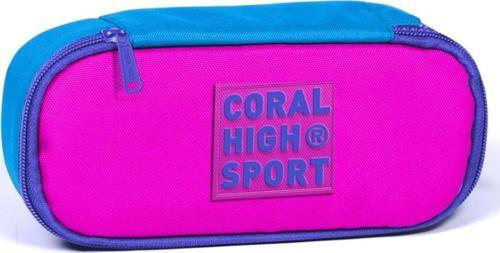 Sport Pembe Mavi İç Bölmeli Oval Kalem Çantası