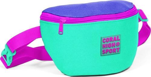 Sport Su Yeşili-Pembe İki Bölmeli Bel Çantası