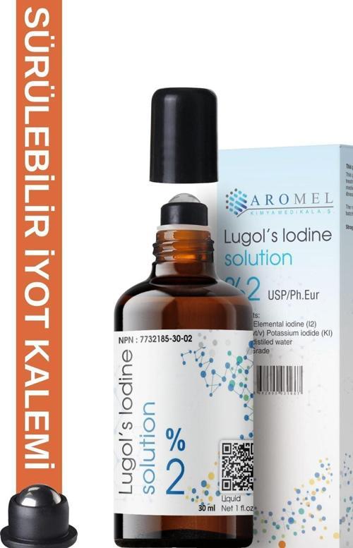 Iyot Kafesi Için Lugol %2 Lik | 30 Ml | Sürülebilir Roll-On Başlıklı Cam Şişe | Iyot Kalemi