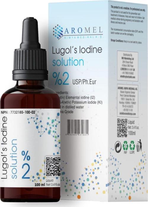 Lugol Çözeltisi %2 Lik | 100 Ml | Lugols Iodine Solution | Pharma Grade
