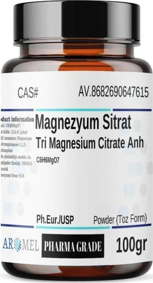 Magnezyum Sitrat | 100 Gr | Tri Magnesium Citrate Anh