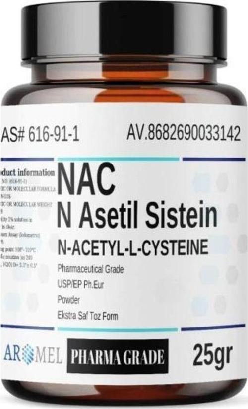 Nac, N Asetil Sistein | 25 Gr | ?N-Acetyl L Cysteine | Ekstra Saf Toz Form