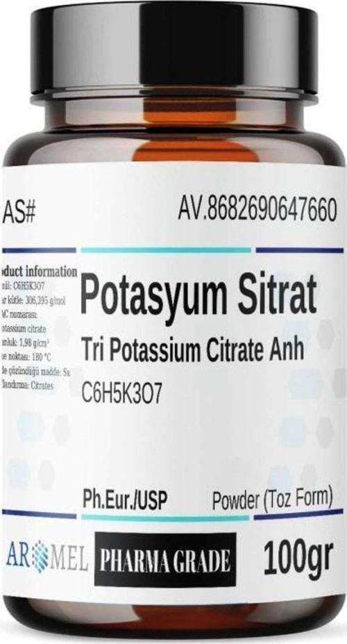 Potasyum Sitrat | 100 Gr | Tri Potassium Citrate Anh