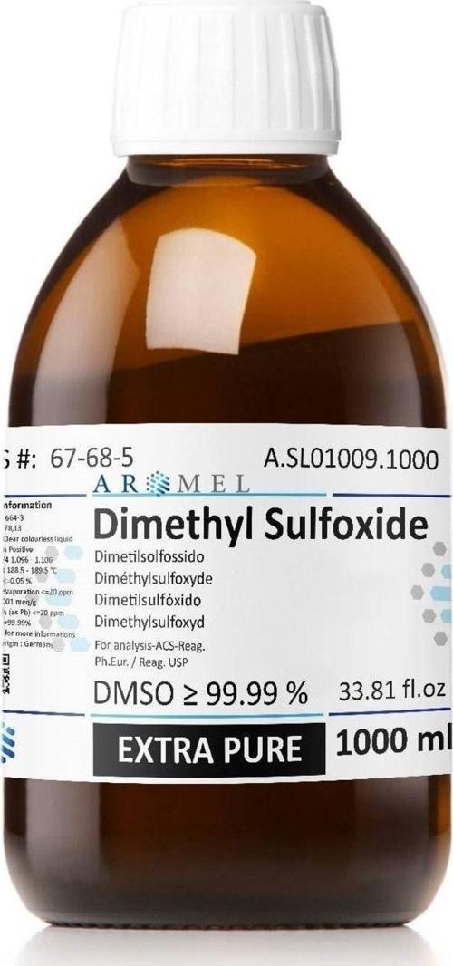Dimetil Sülfoksit L 1 Lt L Dmso Extra Pure L Dimethyl Sulfoxide | Alman Menşei | Cam Şişe