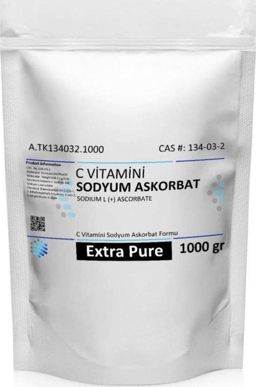 Sodyum Askorbat | 1 Kg | C Vitamini, Pharma Grade | Sodium Ascorbate