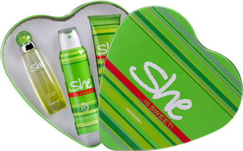 Sweet Set Kalpli Teneke 50 ml Edt + Deodorant + Vücut Losyonu 3lü Set