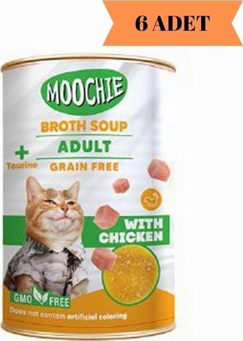 Broths Soup Tavuklu Tahılsız Yetişkin Kedi Çorbası 135ML x 6 Adet
