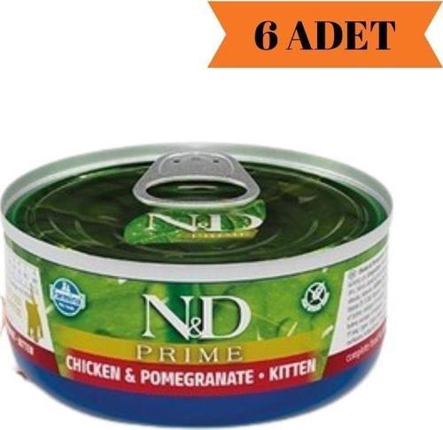 Prime Tahısız Tavuk & Nar Yavru Kedi Yaş Maması 70 Gr x 6 Adet