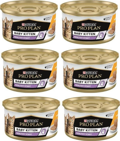 Kitten Tavuklu Yavru Kedi Konservesi 85 Gr x 6 Adet