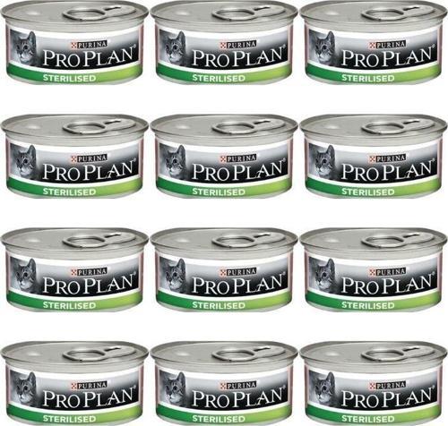 Somonlu ve Ton Balıklı Kısırlaştırılmış Kedi Konservesi 85gr x 12 Adet