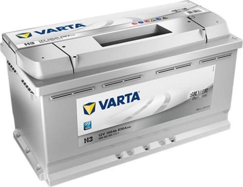 12V 100 Ah Amper 830A Akü Silver Dynamic Uyumlu H3