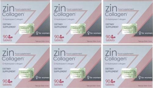 Collagen Allezin Food Supplement 90 Tablet 6 Adet Li