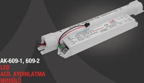 AK-609W-1 LED Lambalar İçin Acil Aydınlatma Kiti Kesintide 60 Dak. Yanan 110-220 volt AC Led Lamba