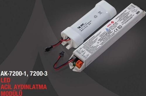 AK-7200-1 LED Lambalar İçin Acil Durum Yedekleme Kiti Kesintide 60 Dak. Yanan 3,5-200 Volt Led Lamba