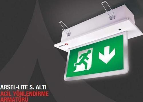 Arselite AE-2020 Sıva Altı Acil Çıkış Yönlendirme Armatürü Şebekeden Yanan 500 Lümen LED