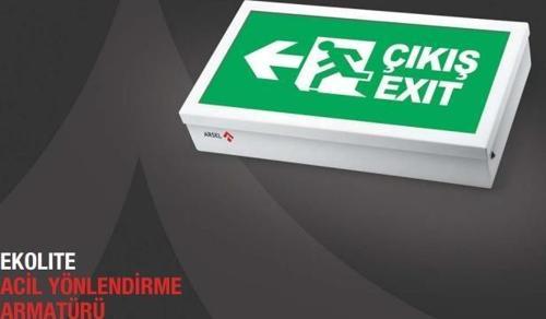 Ekolite AE-6113-L Acil Çıkış Yönlendirme Armatürü Kesintide 180 Dak. Yanan 20xF LED