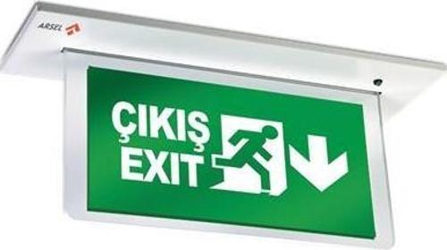 Sfs Sıva Altı SFS30-3-L-SA Acil Çıkış Yönlendirme Armatürü Sürekli ve Kesintide 180 Dak. Yanan 10xF LED