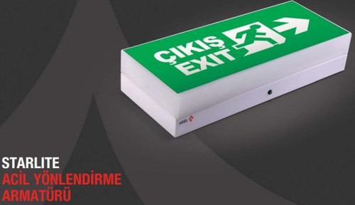 Starlite AE-01010 Acil Çıkış Yönlendirme Armatürü Şebekeden Yanan 500 Lümen LED