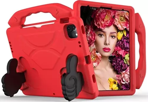 Apple iPad Pro 11 2020 (2.Nesil) Kılıf Yatay Stadlı Çocuk İçin Parmaklı Eva Like Silikon Kılıf
