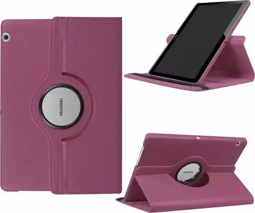 Huawei MediaPad T3 10 inç Kılıf 360 Derece Dönerli Yatay ve Dikey Standlı Deri Kılıf + 9H Nano Ekran Koruyucu