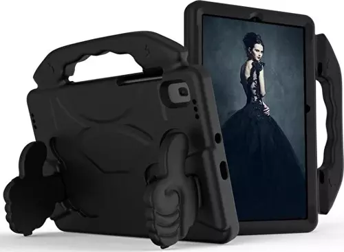 Samsung Galaxy Tab A7 SM-T500 Kılıf Yatay Stadlı Çocuk İçin Parmaklı Eva Like Silikon Kılıf