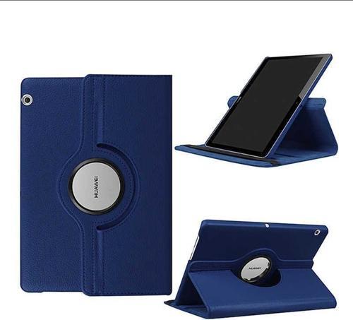 Huawei MediaPad T5 10 inç Kılıf 360 Derece Dönerli Yatay ve Dikey Standlı Deri Kılıf + 9H Nano Ekran Koruyucu
