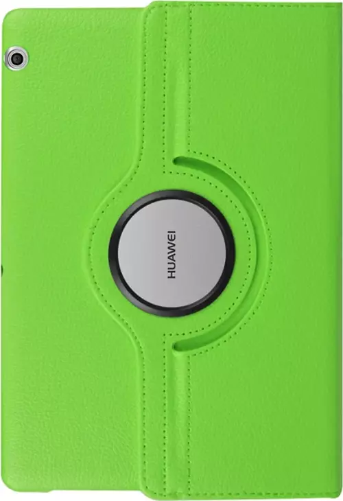 Huawei MediaPad T5 10 inç Kılıf 360 Derece Dönerli Yatay ve Dikey Standlı Deri Kılıf + 9H Nano Ekran Koruyucu