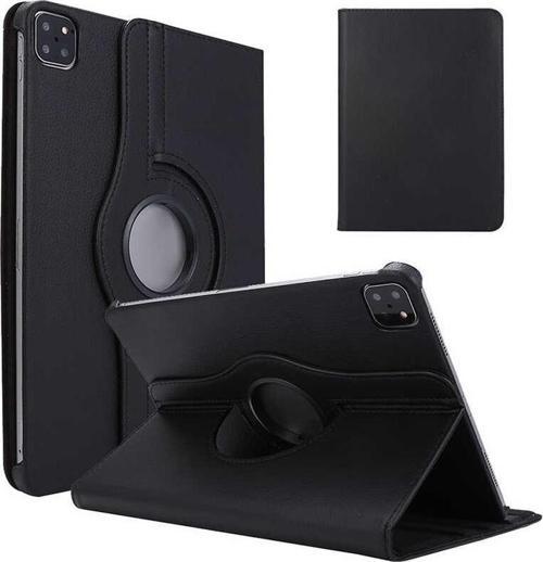 iPad Pro 12.9 5.Nesil M1 Kılıf 360 Derece Dönerli Yatay ve Dikey Standlı Deri Kılıf + 9H Nano Ekran Koruyucu