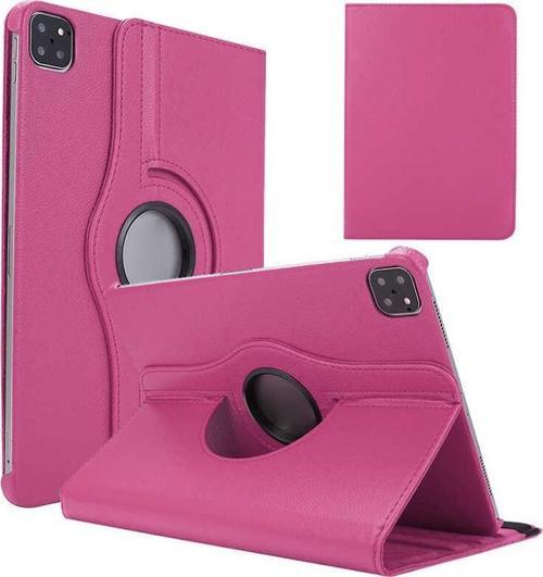 iPad Pro 12.9 6.Nesil M2 Kılıf 360 Derece Dönerli Yatay ve Dikey Standlı Deri Kılıf + 9H Nano Ekran Koruyucu