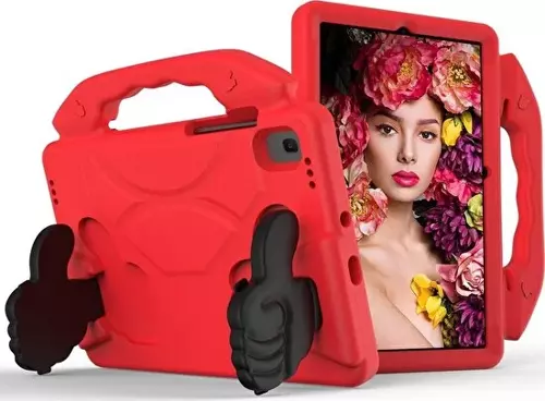 Samsung Galaxy Tab S7 Kılıf Yatay Stadlı Çocuk İçin Parmaklı Eva Like Silikon Tablet Kılıfı