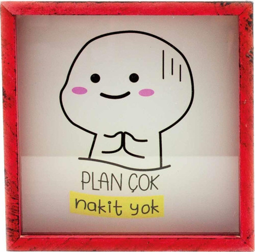 Plan Çok Vakit Yok Ahşap ve Cam Tasarımlı Kumbara