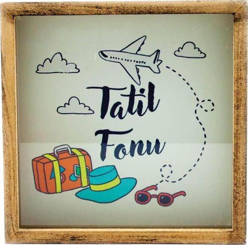 Tatil Fonu 01 Fonu Ahşap ve Cam Tasarımlı Kumbara