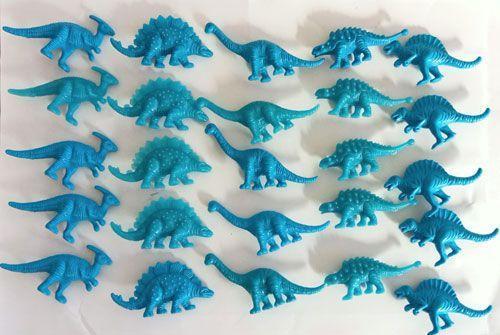 Mavi Renk 50 Adet 5 Farklı Model Plastik Dinazor Figürü Dinozor Oyuncak