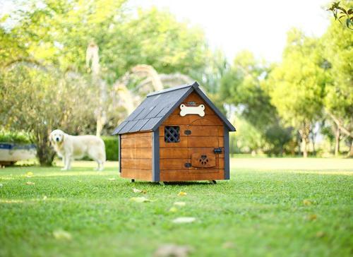 Isı yalıtımlı ahşap köpek kulübesi Medium