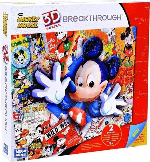 Mega Puzzles 200 Parça 3D Puzzle Breakthrough Mickey