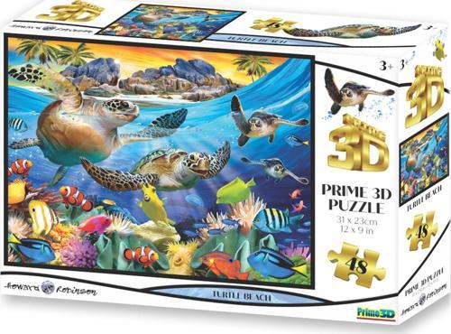 Prime 3D - Kaplumbağa Plajı 63 Parça Puzzle 10686
