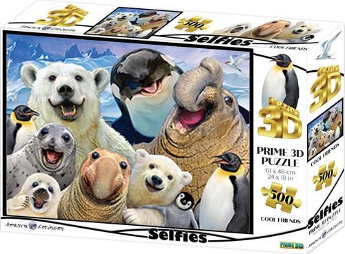 Prime 3D - Kutup Hayvanları Selfie 500 Parça Yetişkin Puzzle 1037