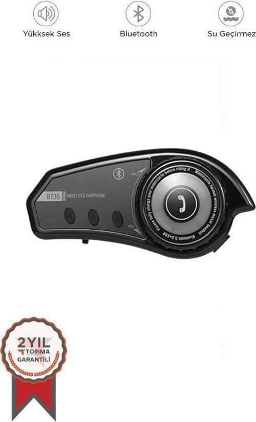 BT35 with light Rgb Renkli Işıklı ve Yüksek Sesli Bluetooth Kask Intercom Motosiklet Interkom Kulaklık