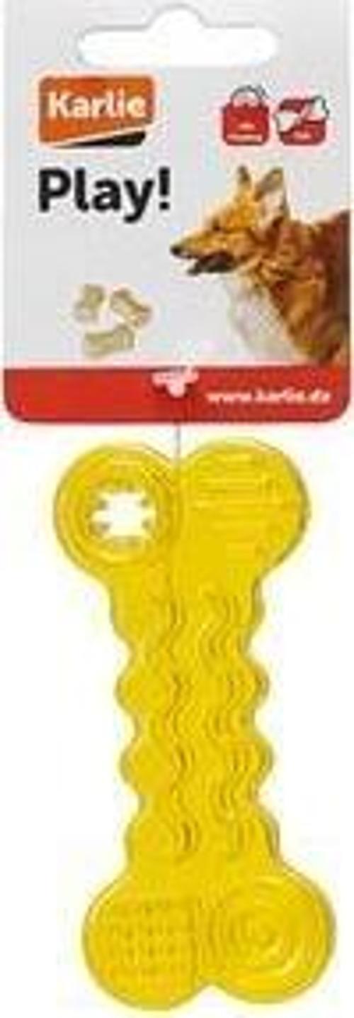 Karlıe  Köpekler İçin KEMİK ŞEKLİNDE OYUNCAK Sarı 10x4x1,5