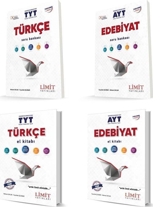 Limit Tyt Türkçe + Ayt Edebiyat El Kitabı + Soru Seti 4 Kitap 2024