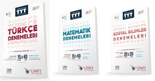 Limit Tyt Türkçe + Matematik + Sosyal Deneme Seti 3 Kitap 2024