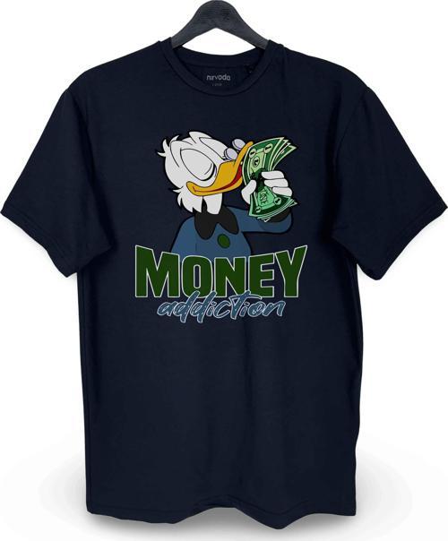 Zengin Donald Duck Baskılı Loose Fit Bisiklet Yaka Unisex Tişört