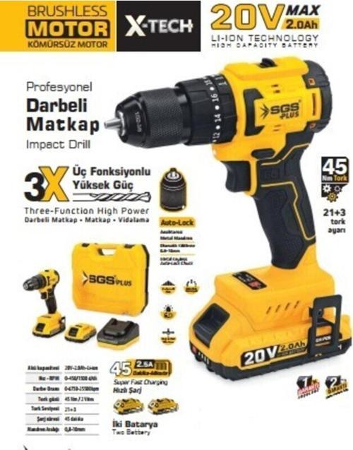 20 V Profesyonel Darbeli Matkap Seti