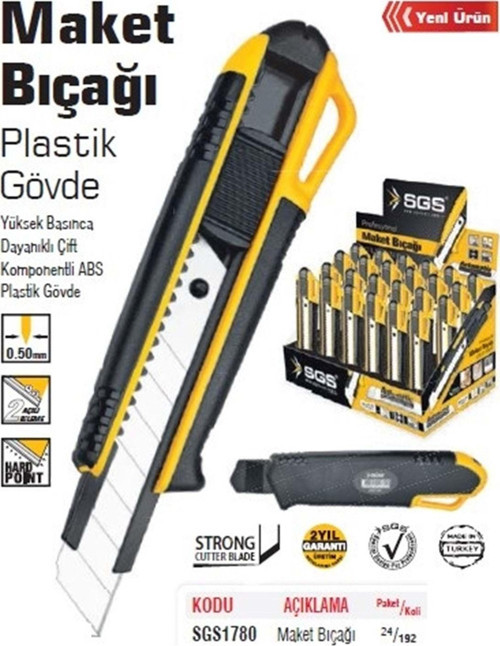 PLASTİK GÖVDE MAKET BIÇAĞI 1780