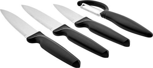 Dr. Inox Siyah 4'lü Bıçak Seti Peel Set