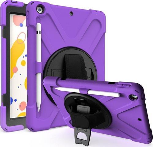 Apple ipad 9.7 2018 (6.NESİL) Kılıf Yatay Standlı ve Askılı Amazing Defender Zırh Özellikli Kılıf