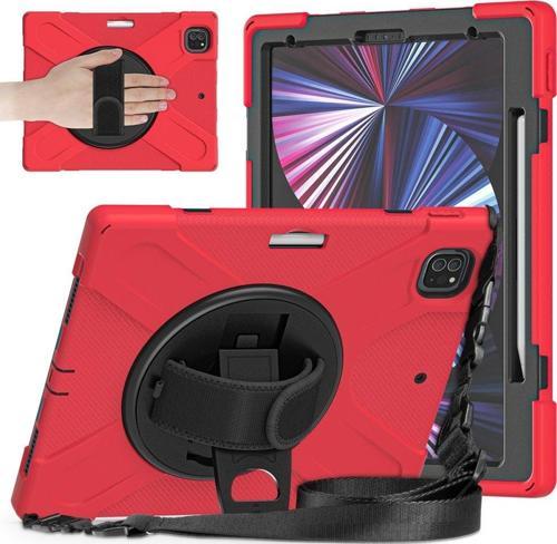 Apple iPad Air 11 M2 2024 Kılıf Yatay Standlı ve Askılı Amazing Zırh Özellikli Defender Kılıf